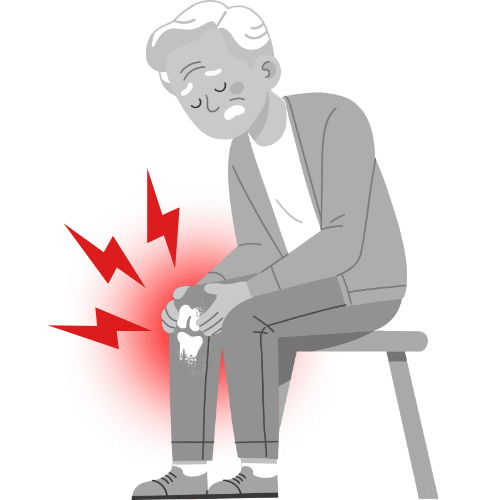 Senior s bolestí kolen